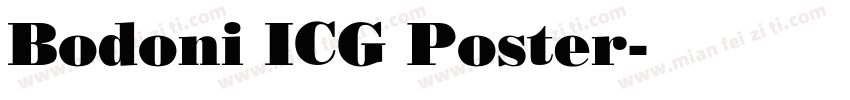 Bodoni ICG Poster字体转换
